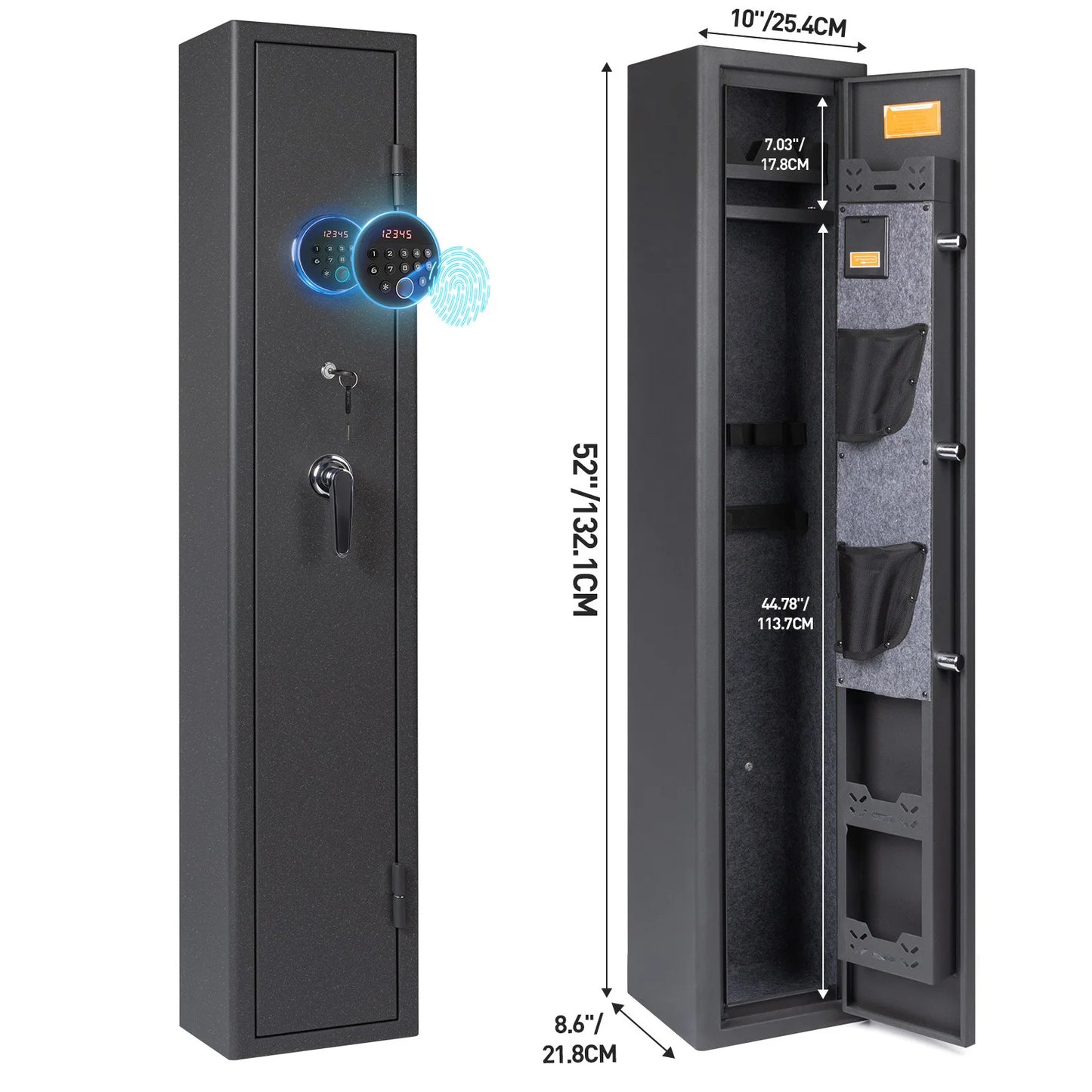 Mutak Biometric Gun Safe for Home Rifles and Pistols Locker