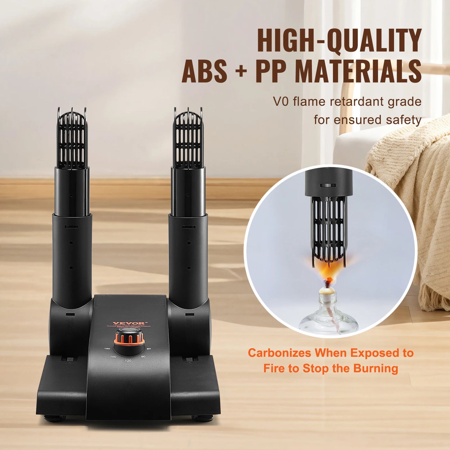 VEVOR 2 Tubes Shoe Dryer With Heat Blower And Timer