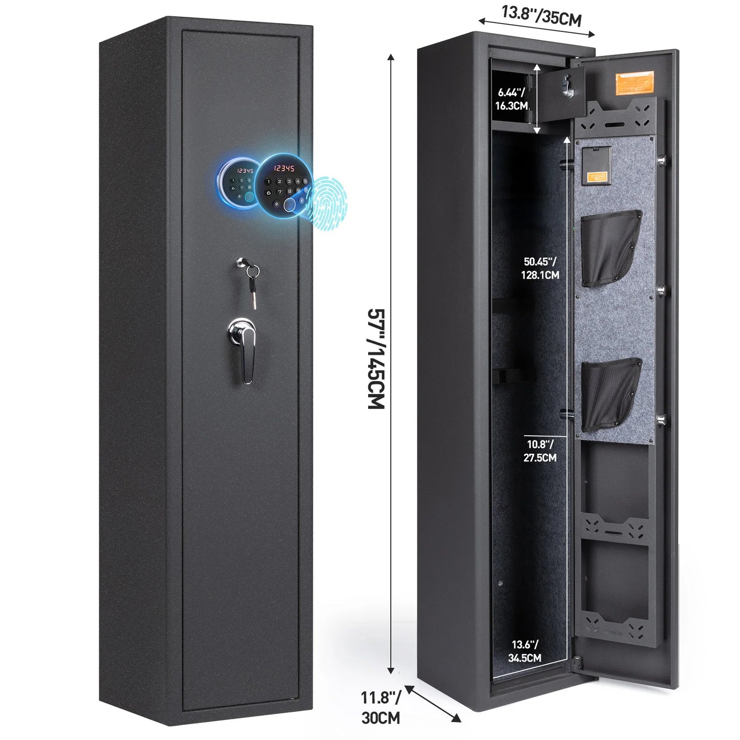 Mutak Biometric Gun Safe for Home Rifles and Pistols Locker
