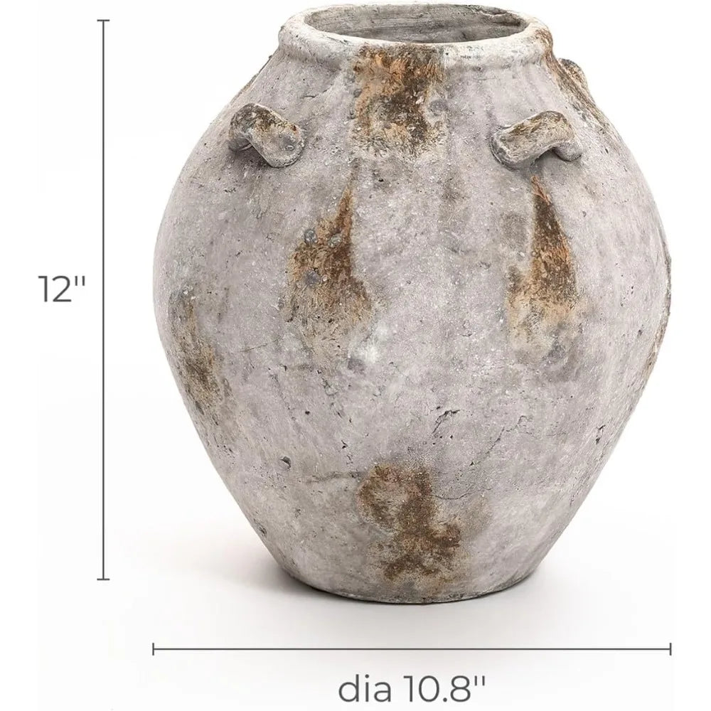 Hign-concerned Ceramic Flower Vase Terracotta Jug Handles