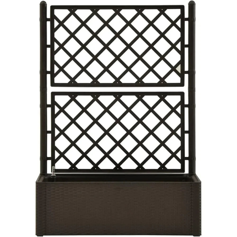 Raised Garden Bed With Trellis Self Watering System