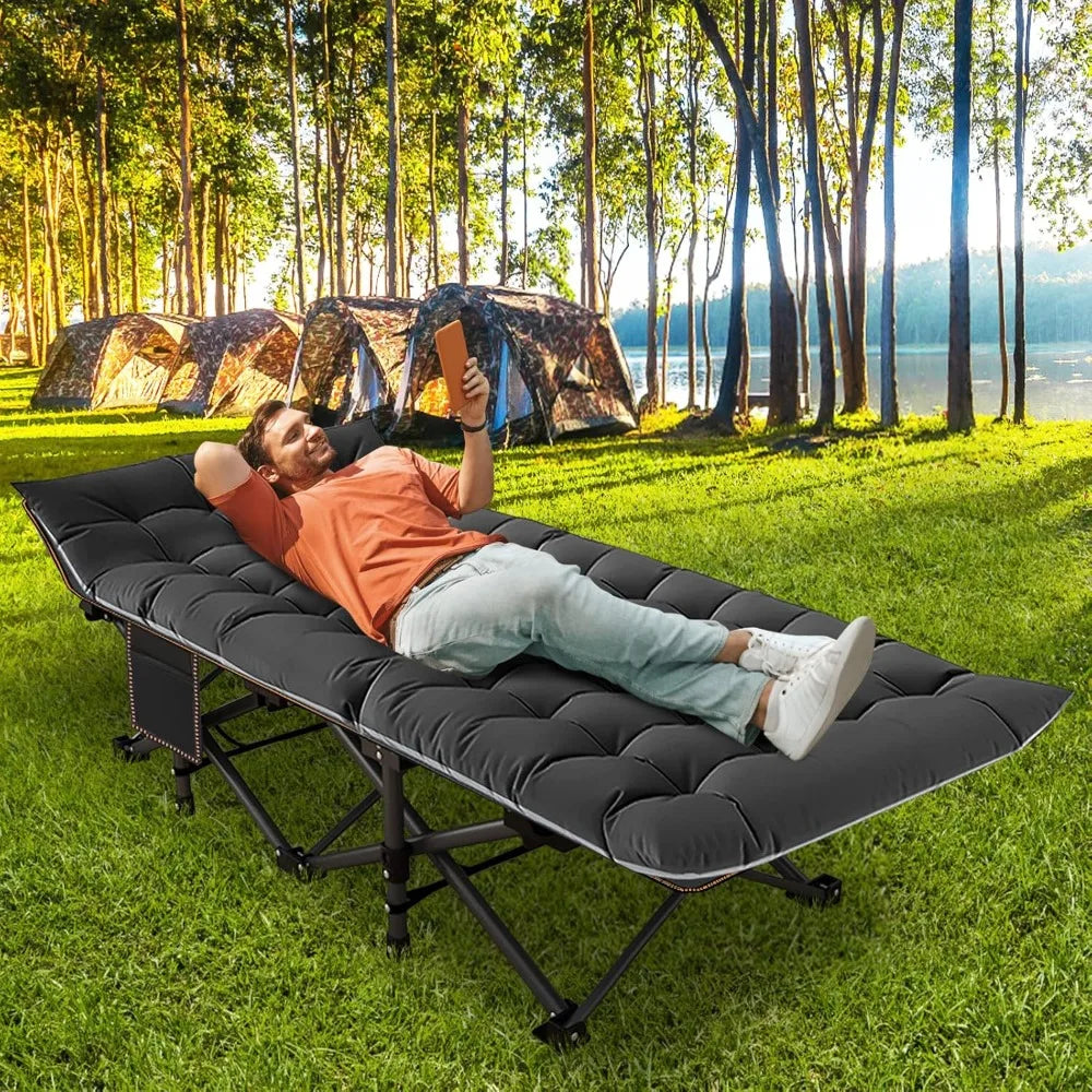 DAFIFY Camping Cot With Mattress Portable Bed Frame