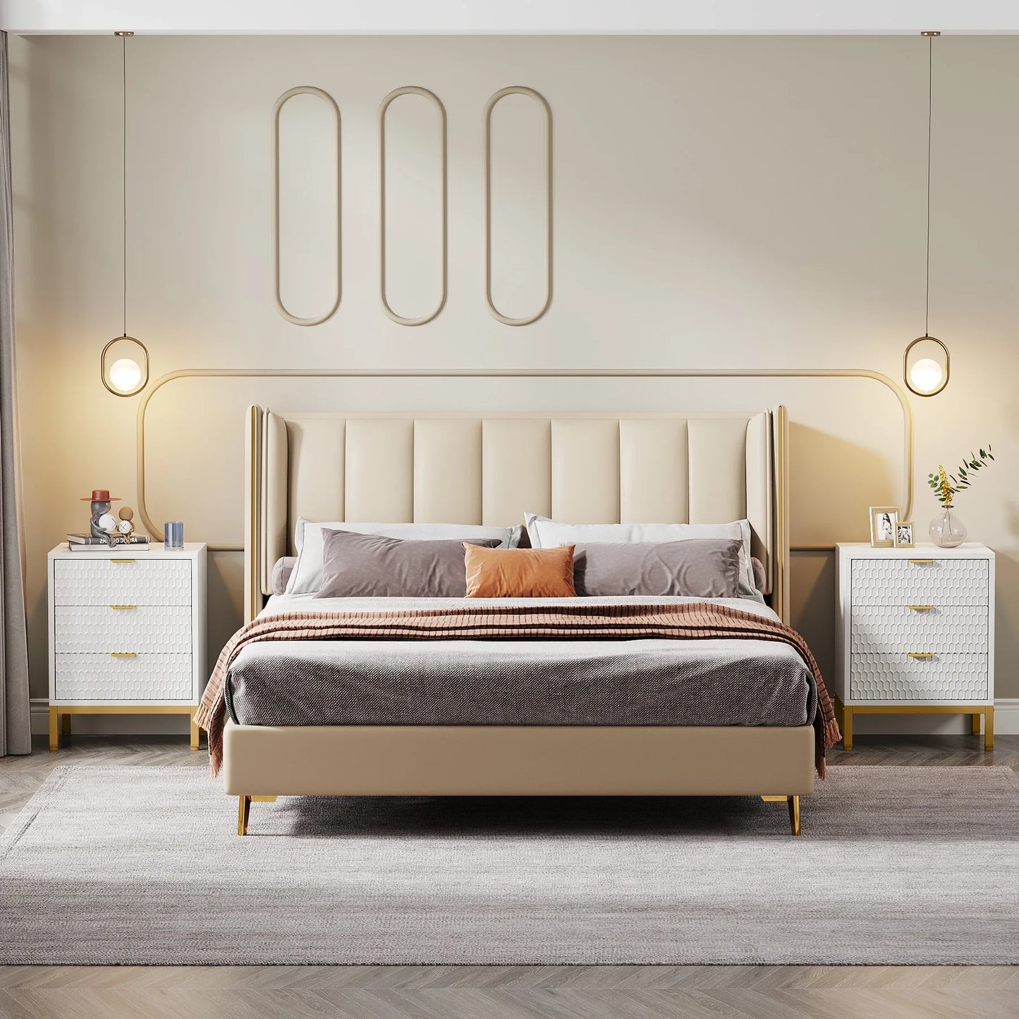 Tribesigns 2 Pack Modern Nightstands With 3 Drawers