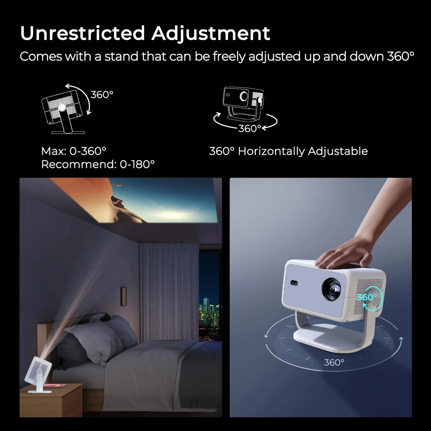 LynCast 4K L018 Projector Android 11 Portable Home Theater