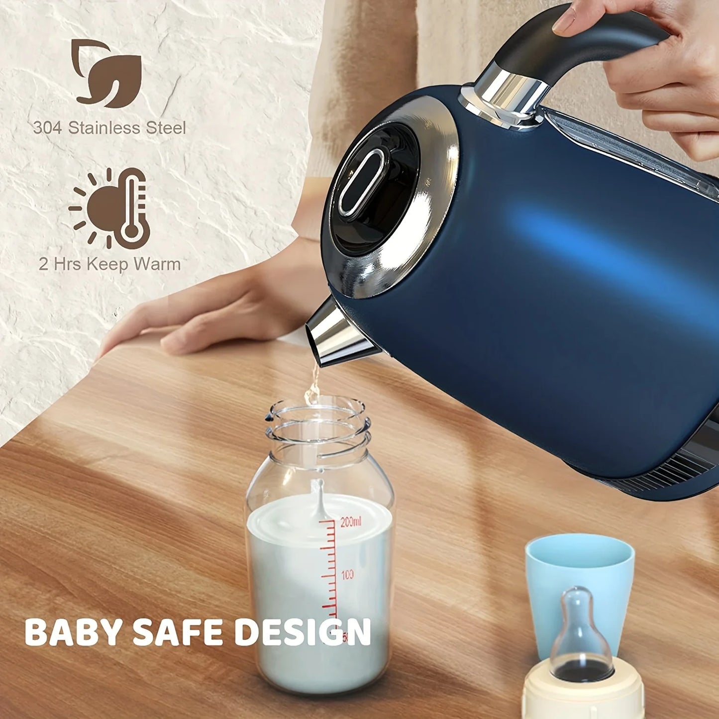 Octavo Electric Kettle With Seven Heat Settings LED Display