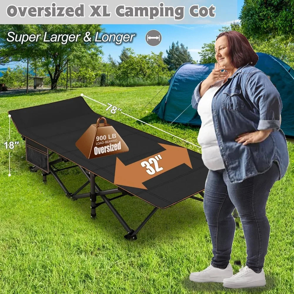 DAFIFY Camping Cot With Mattress Portable Bed Frame
