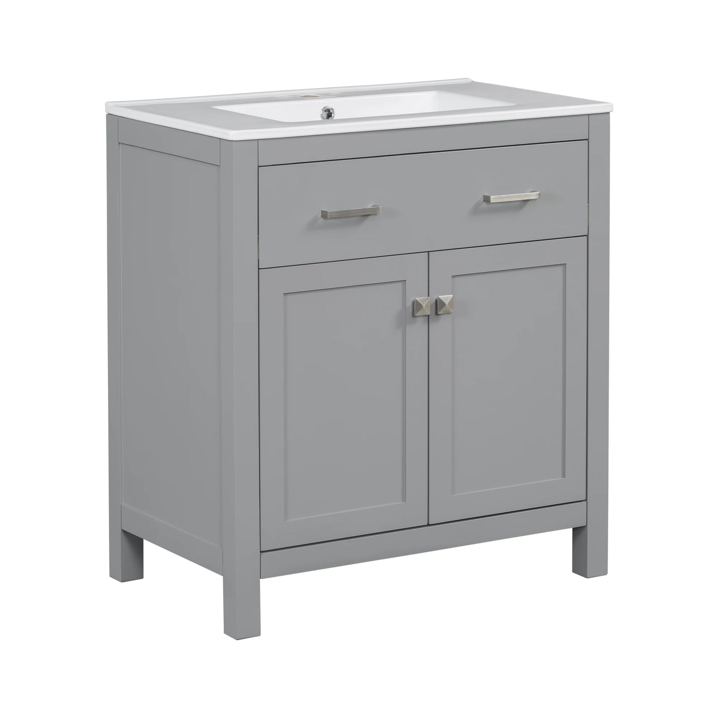 Wavesloop Modern Vanity Set With Dual Vanities And Sinks