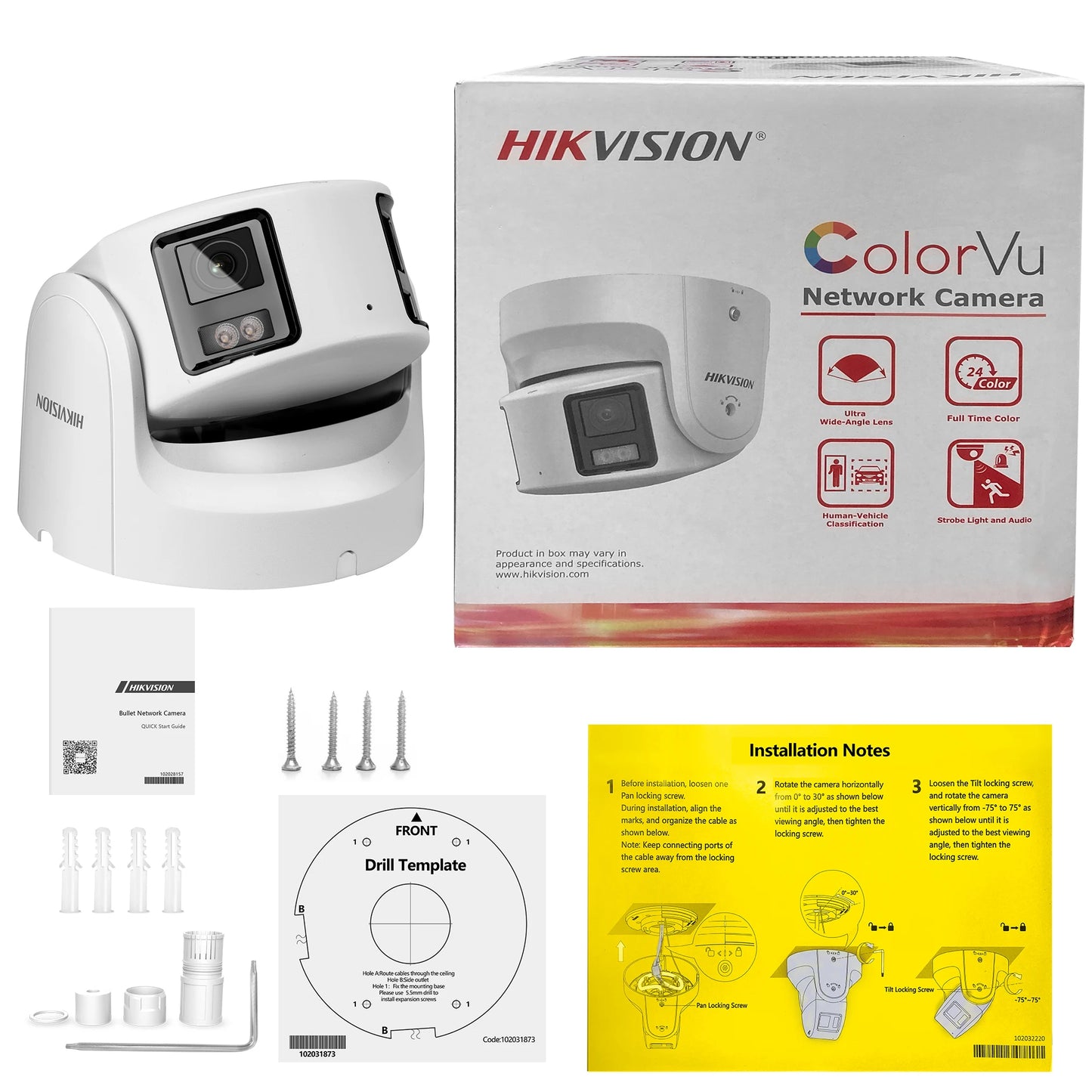 Hikvision 8MP Panoramic Turret IP Camera Security System