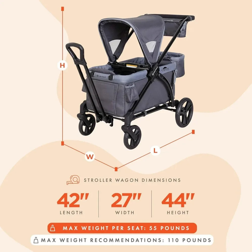 Expedition 2-In-1 Stroller Wagon Plus All Terrain Foldable