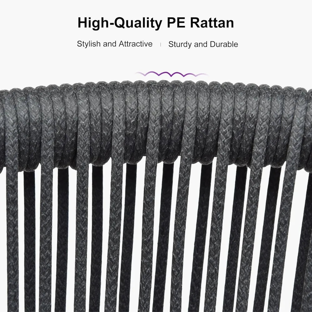 DAFIFY 11 Piece Patio Dining Set Wicker Outdoor Furniture