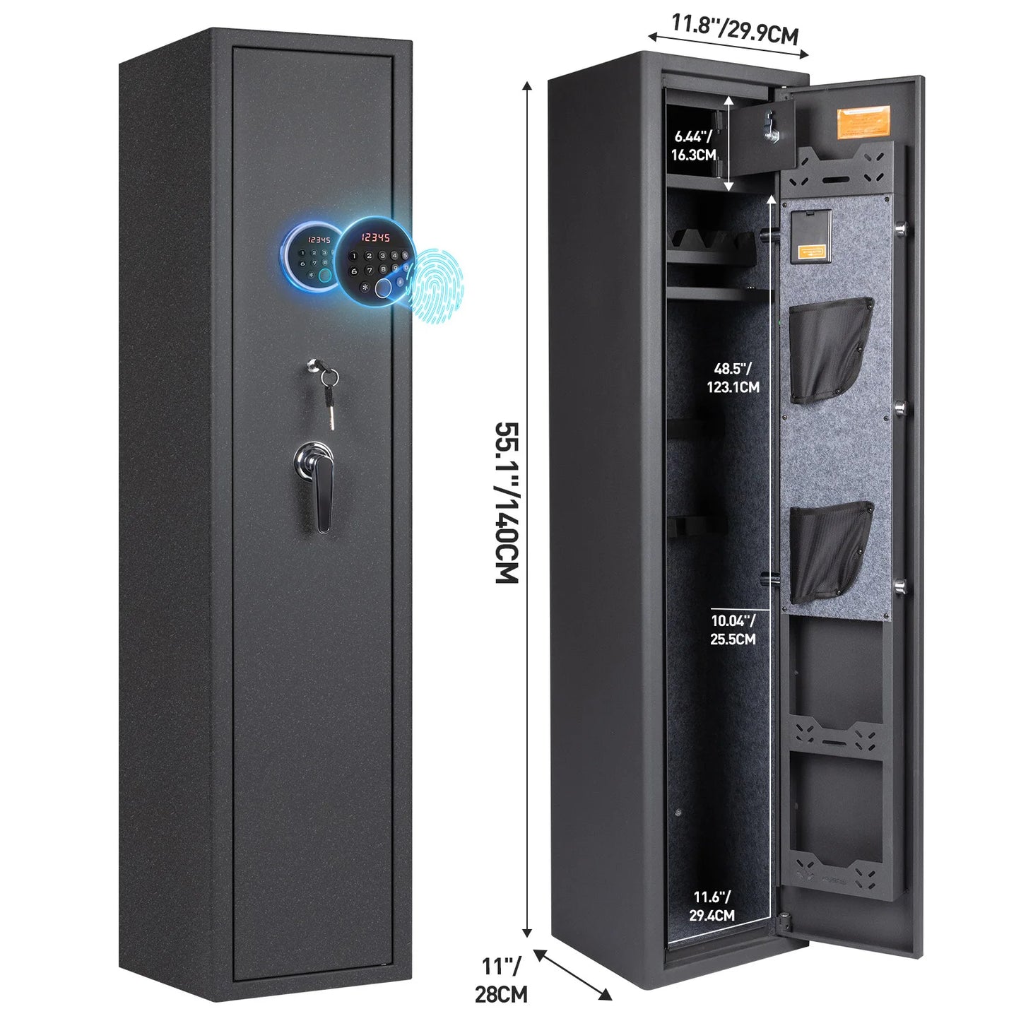 Mutak Biometric Gun Safe for Home Rifles and Pistols Locker