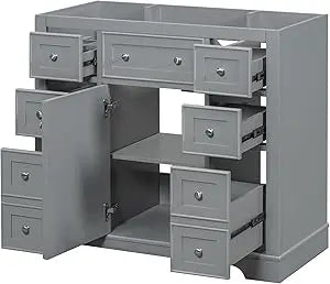 MKDK Bathroom Vanity Cabinet With Sink Top Combo Set