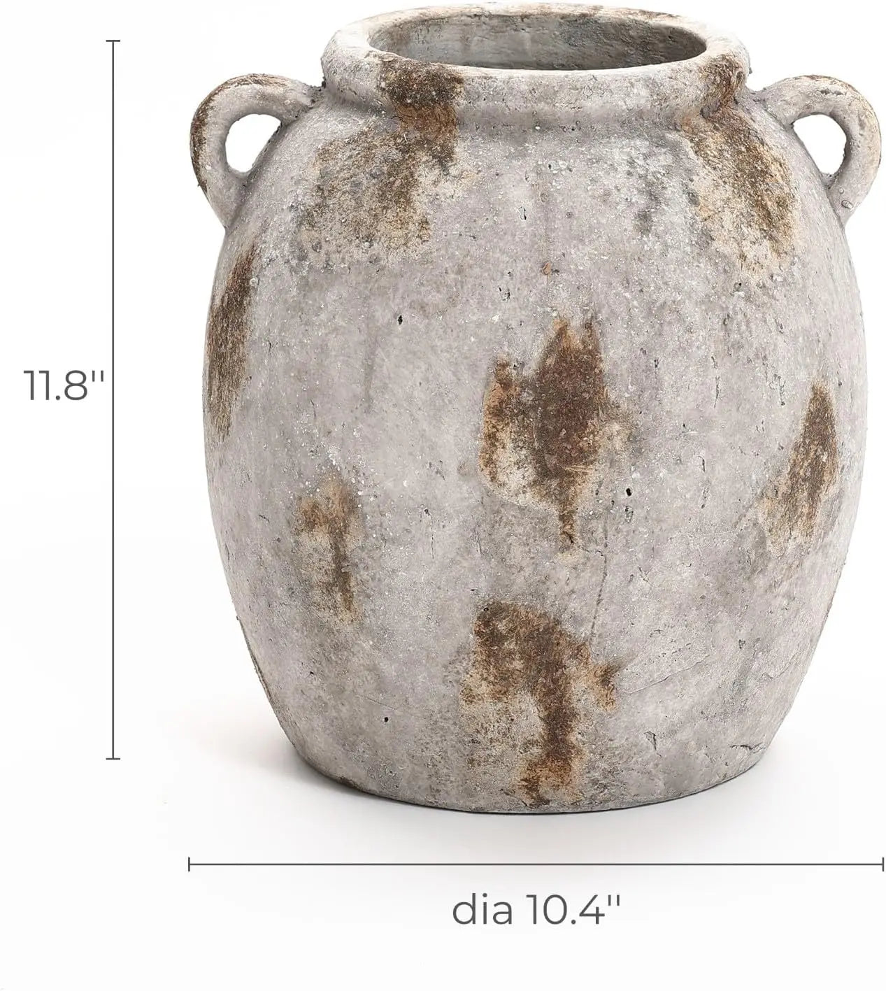 Hign-concerned Ceramic Flower Vase Terracotta Jug Handles