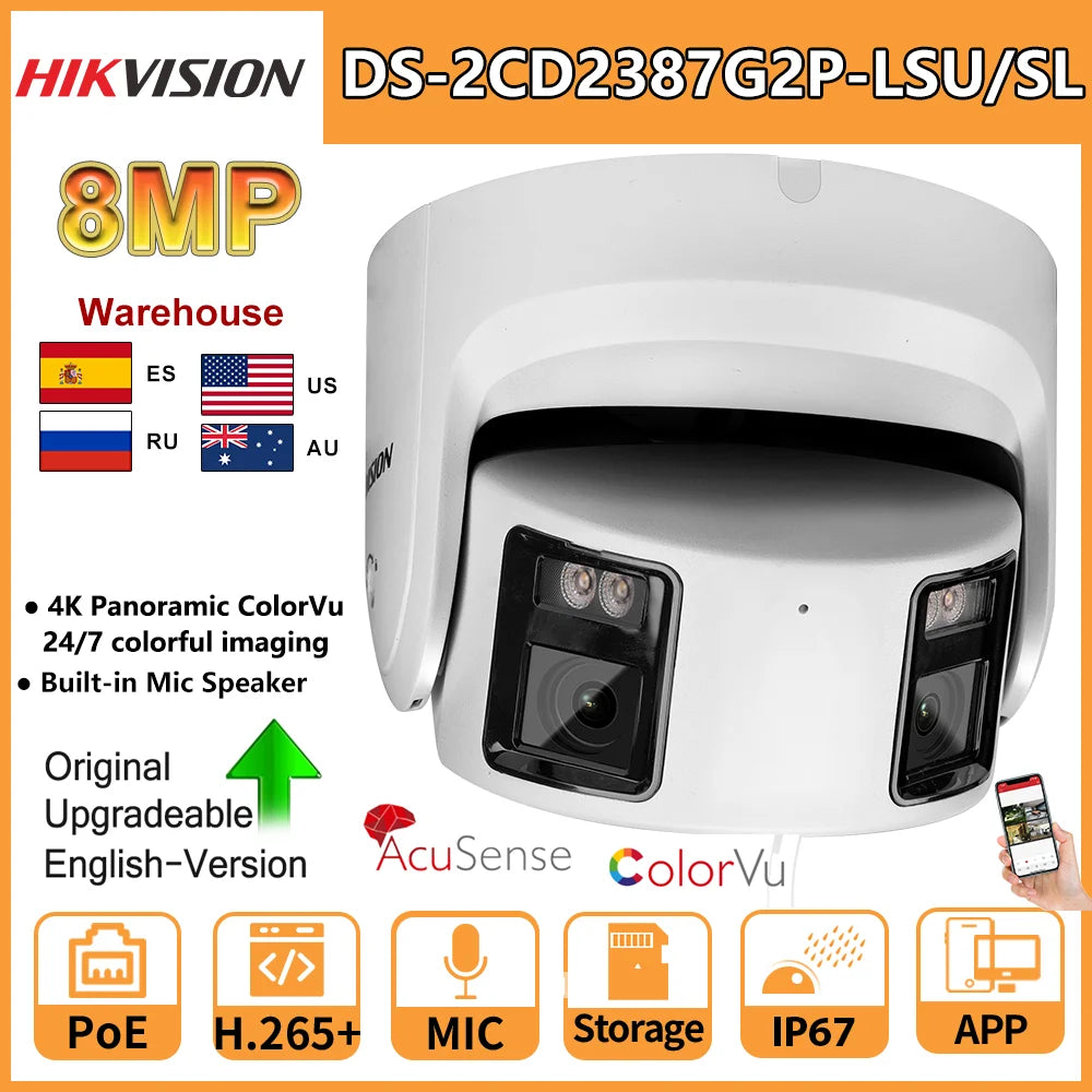 Hikvision 8MP Panoramic Turret IP Camera Security System