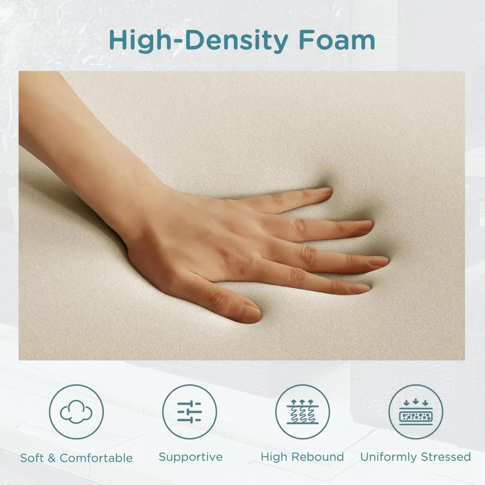 Outdoor Patio Cushion Set 6 Seat 14 Piece High Density Foam