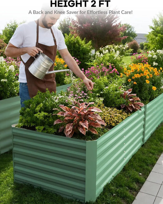 Twister.CK Galvanized Raised Garden Bed for Vegetables