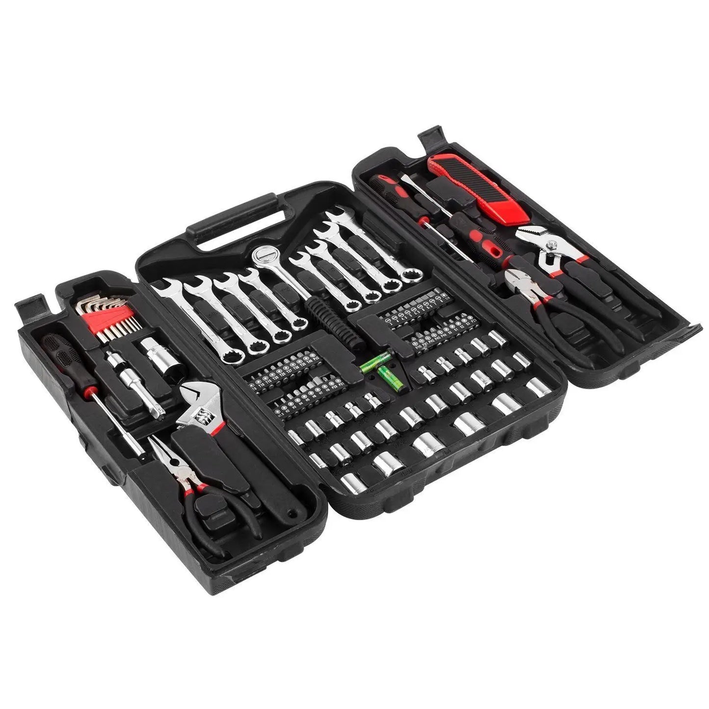 TLGREENDIY 95 Piece Mechanic Tool Set Wrenches Sockets