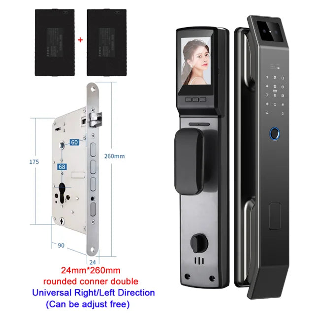 YKESDL 3D Face Recognition Digital Door Lock With Camera