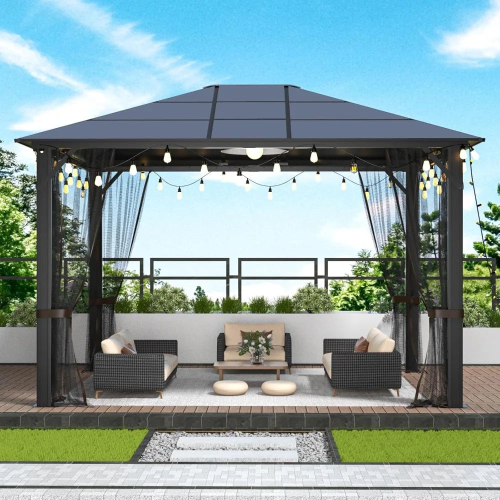 High Concerned Gazebo Aluminum Frame Outdoor Patio Shelter