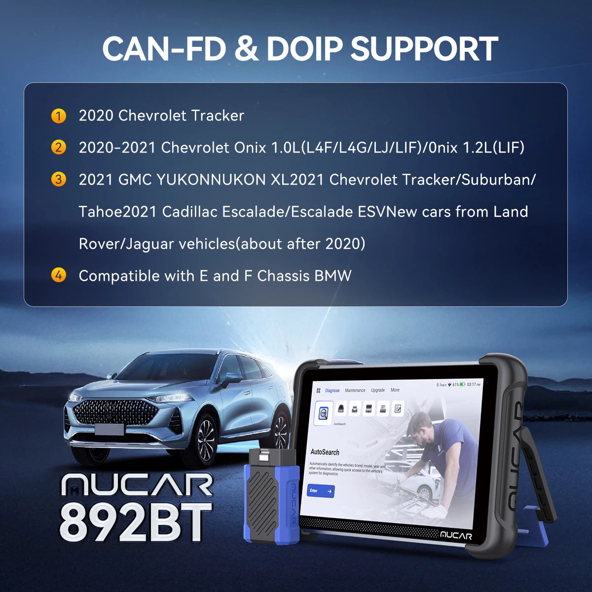 MUCAR 892BT Professional Diagnostic Tool CANFD ECU Coding
