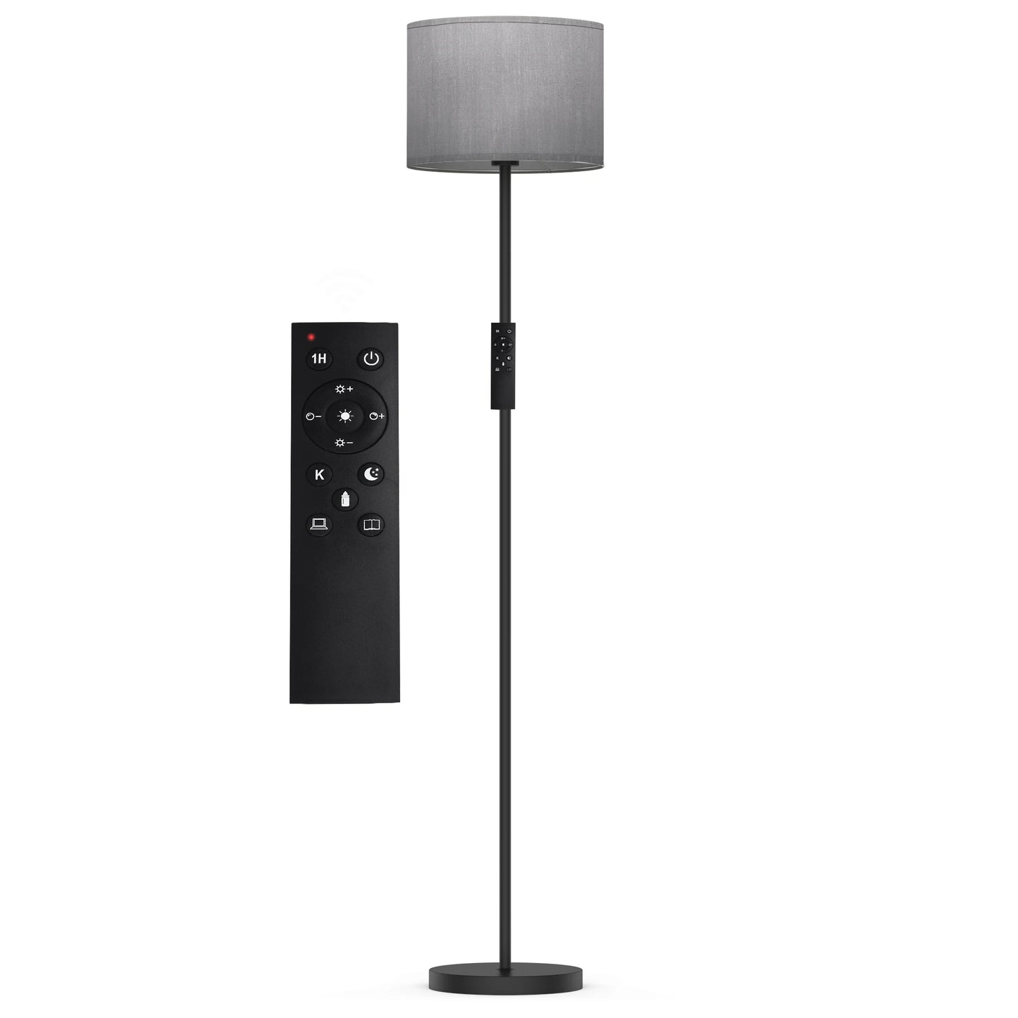 61.5 Traditional Floor Lamp With Remote And Bulb Included