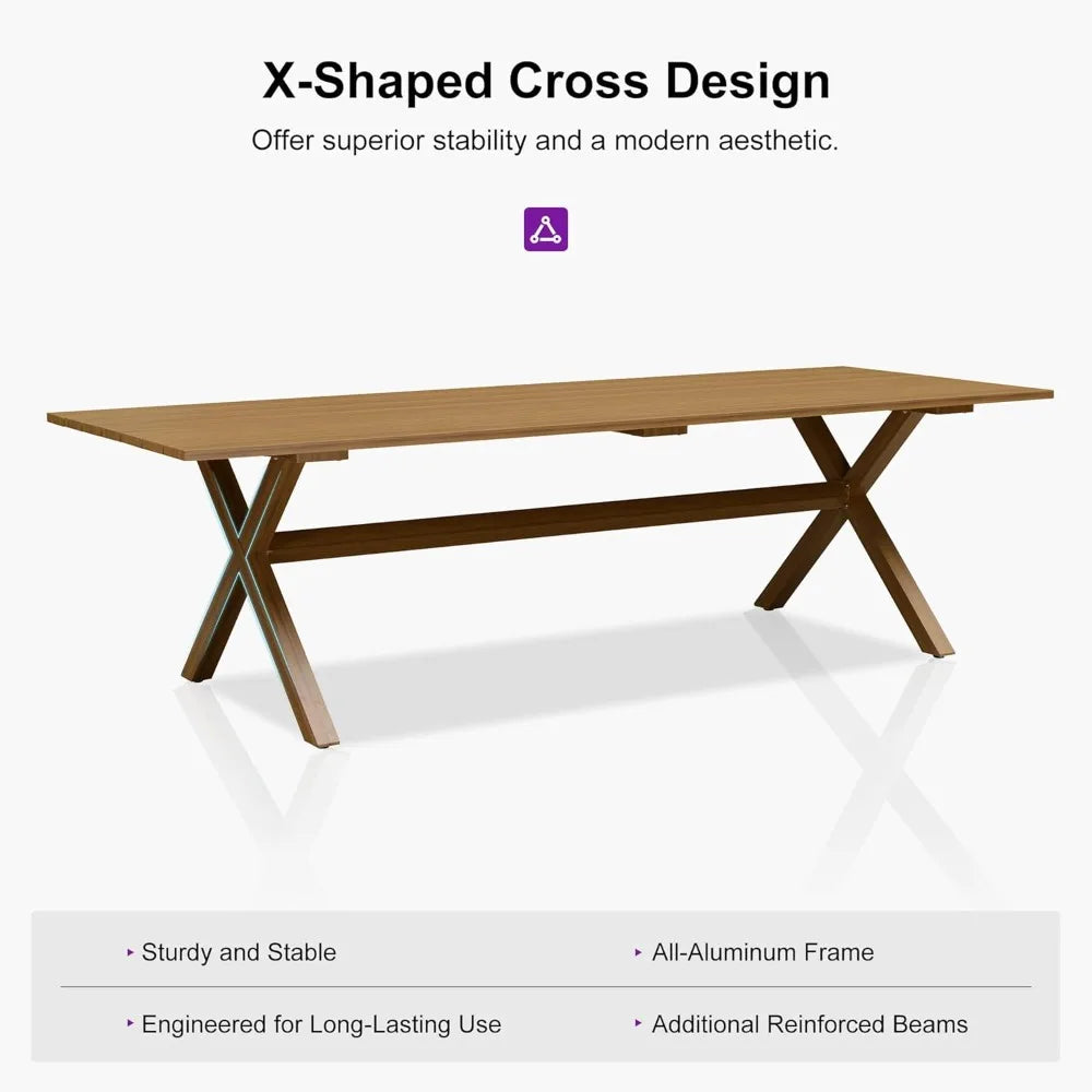 DAFIFY 11 Piece Patio Dining Set Wicker Outdoor Furniture