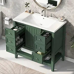 MKDK Bathroom Vanity Cabinet With Sink Top Combo Set