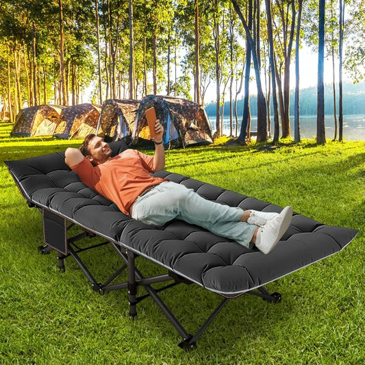 DAFIFY Camping Cot With Mattress Portable Bed Frame
