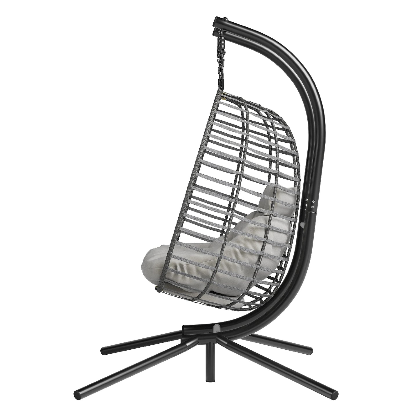 JDPAG Double Hanging Egg Chair With Stand Patio Hammock