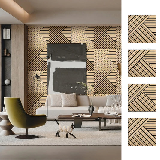 Hignconcerned Acoustic Wood Slat Wall Panels SelfAdhesive