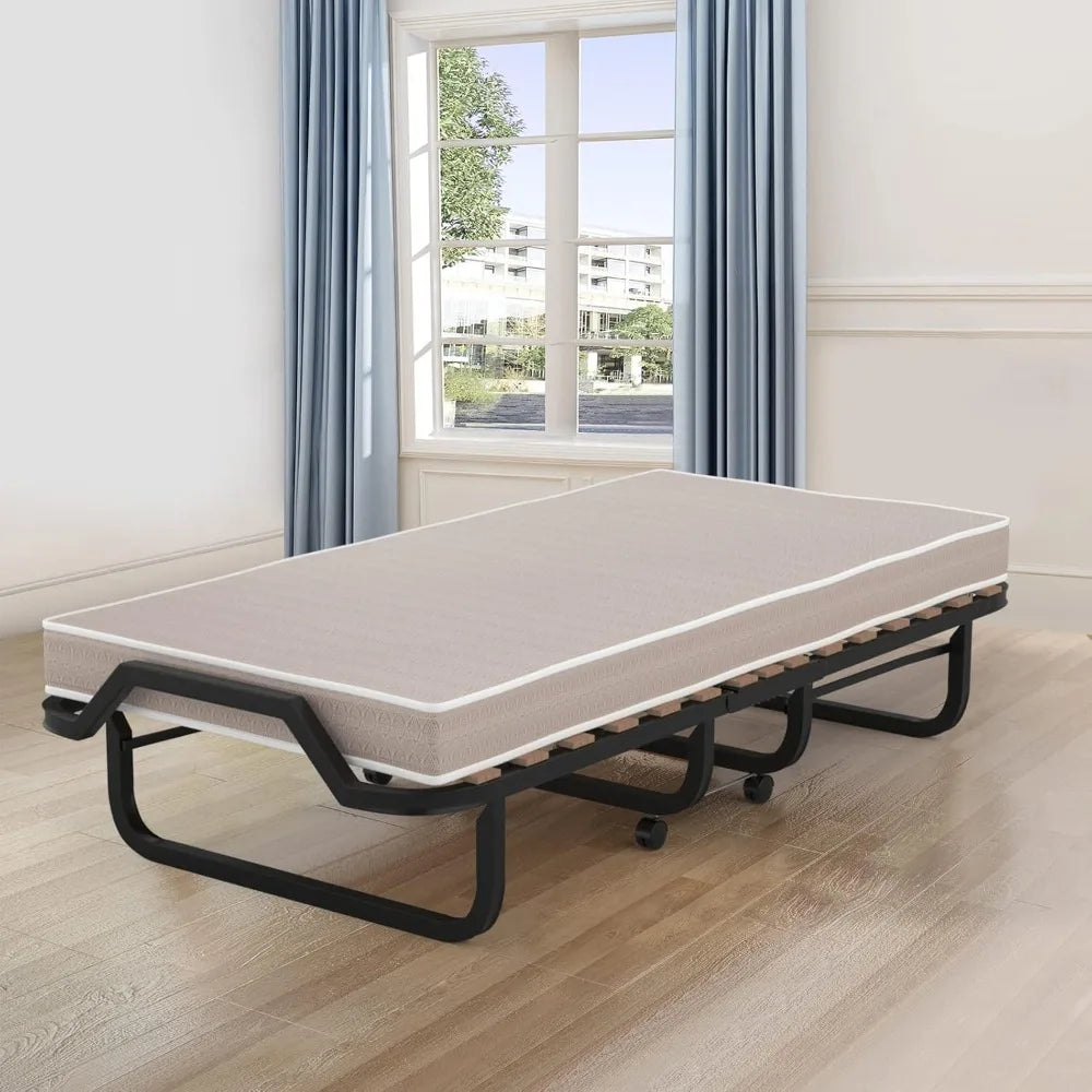 DAFIFY Foldable Rollaway Bed With Memory Foam Mattress