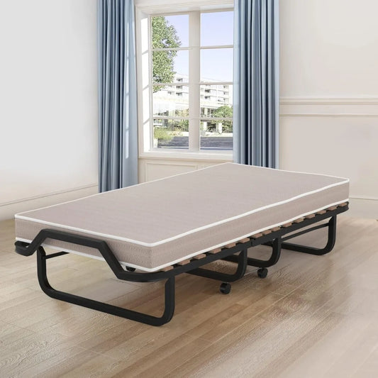 DAFIFY Foldable Rollaway Bed With Memory Foam Mattress
