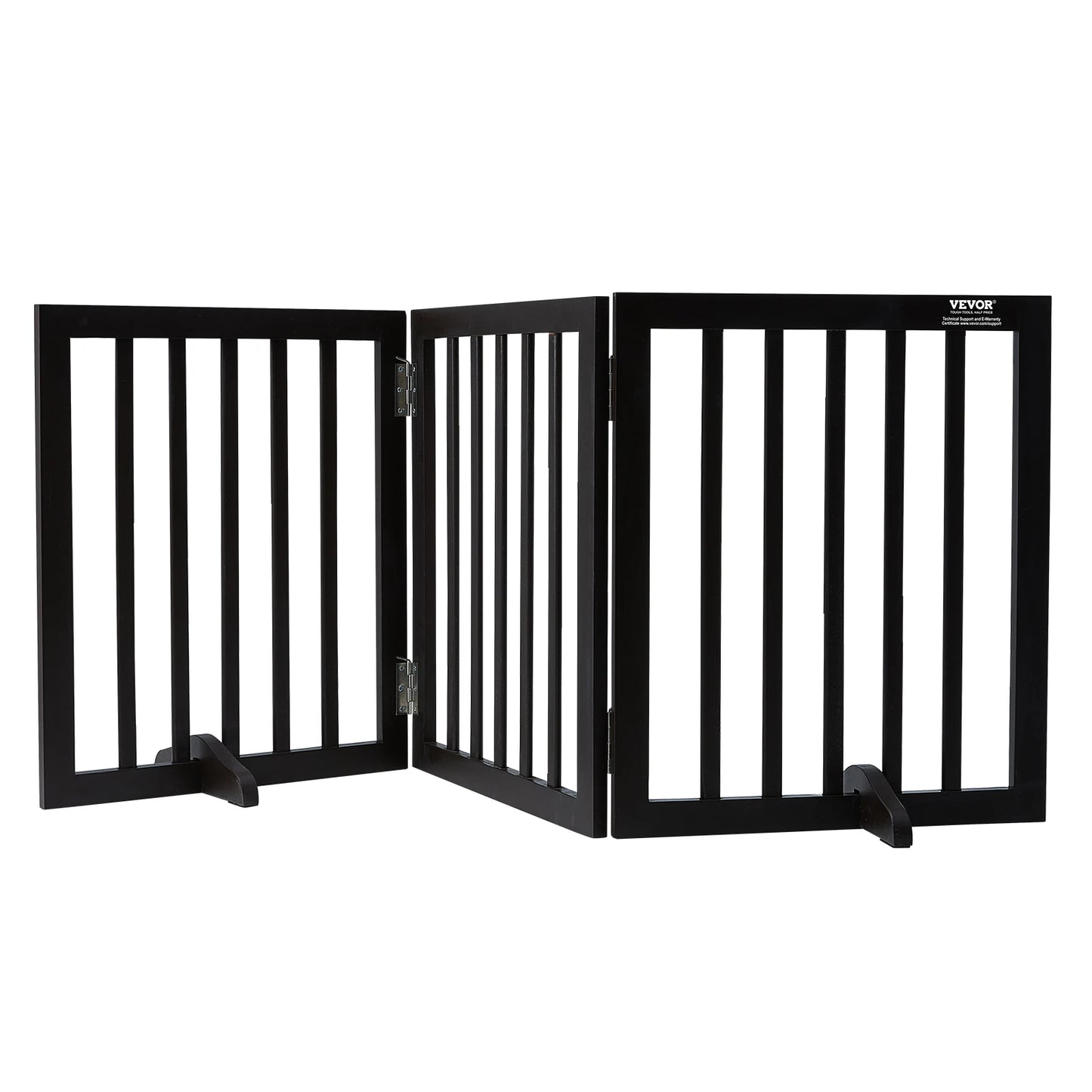 SucceBuy Free Standing Dog Gate 3 Panel Foldable Barrier
