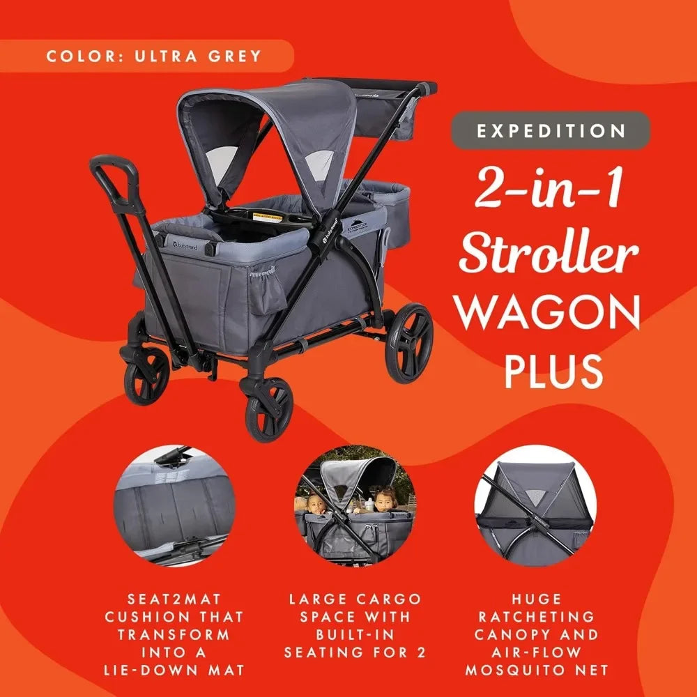 Expedition 2-In-1 Stroller Wagon Plus All Terrain Foldable