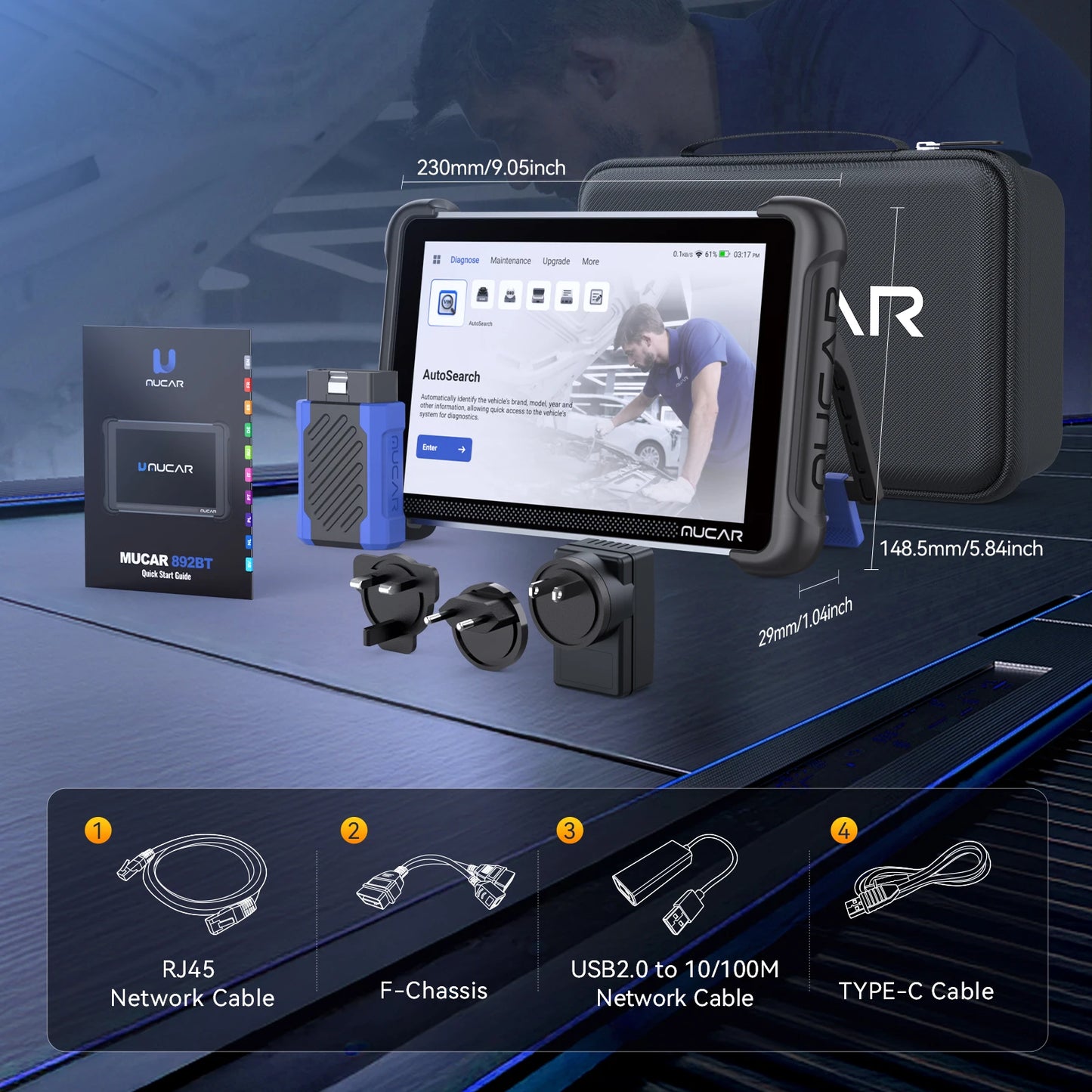 MUCAR 892BT Professional Diagnostic Tool CANFD ECU Coding