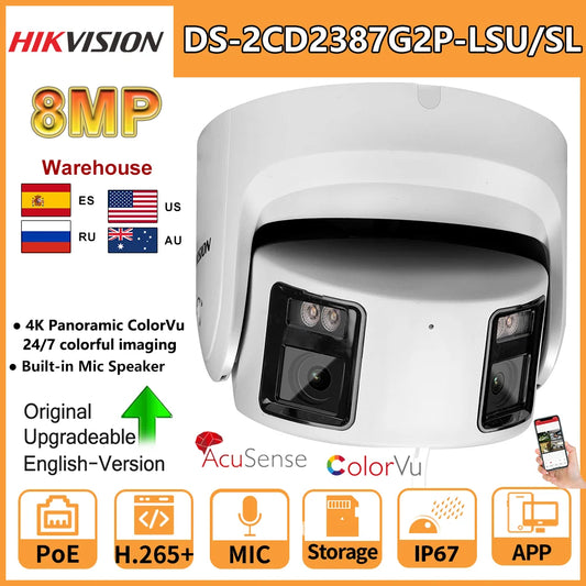 Hikvision 8MP Panoramic Turret IP Camera Security System