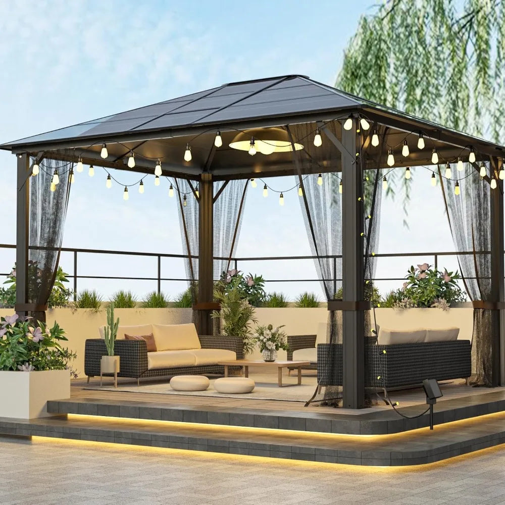 High Concerned Gazebo Aluminum Frame Outdoor Patio Shelter