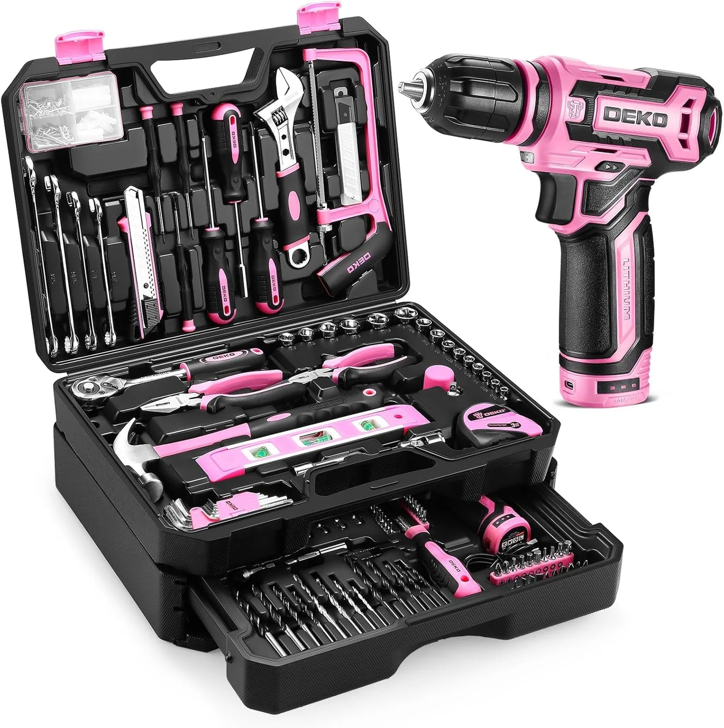 DEKODIY Home Mechanic Toolbox Cordless Drill 12V Organizer