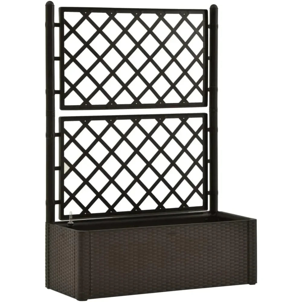 Raised Garden Bed With Trellis Self Watering System