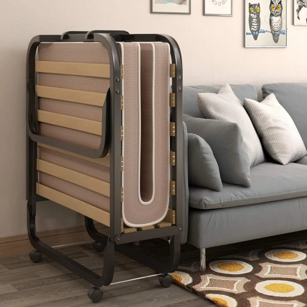 DAFIFY Foldable Rollaway Bed With Memory Foam Mattress