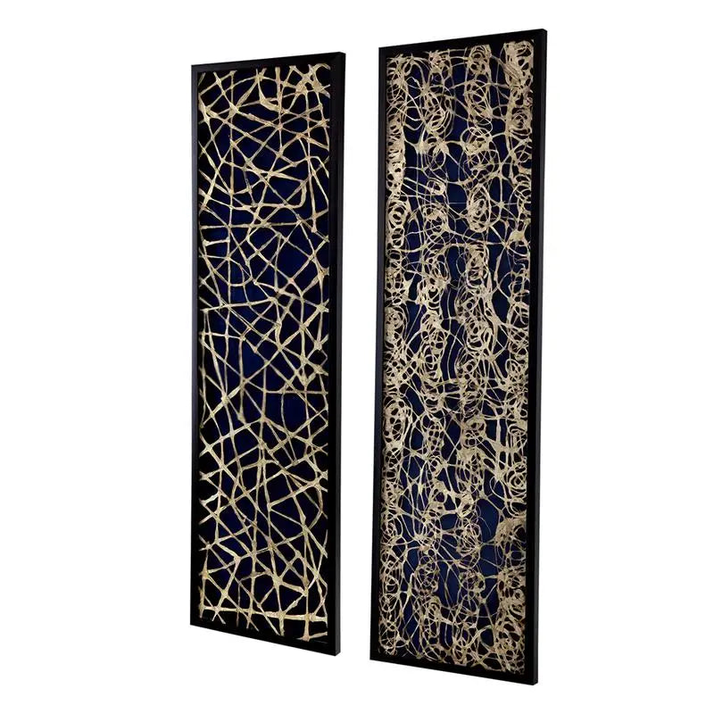 Hign-concerned Rice Paper Shadow Box Wall Art Set Of 2