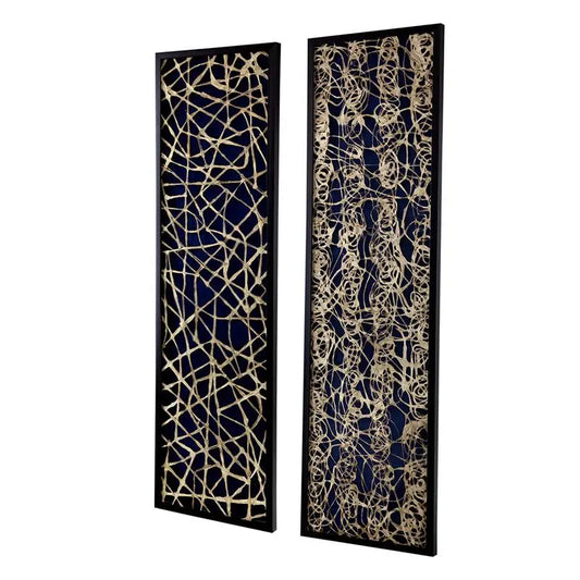 Hign-concerned Rice Paper Shadow Box Wall Art Set Of 2