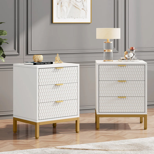 Tribesigns 2 Pack Modern Nightstands With 3 Drawers