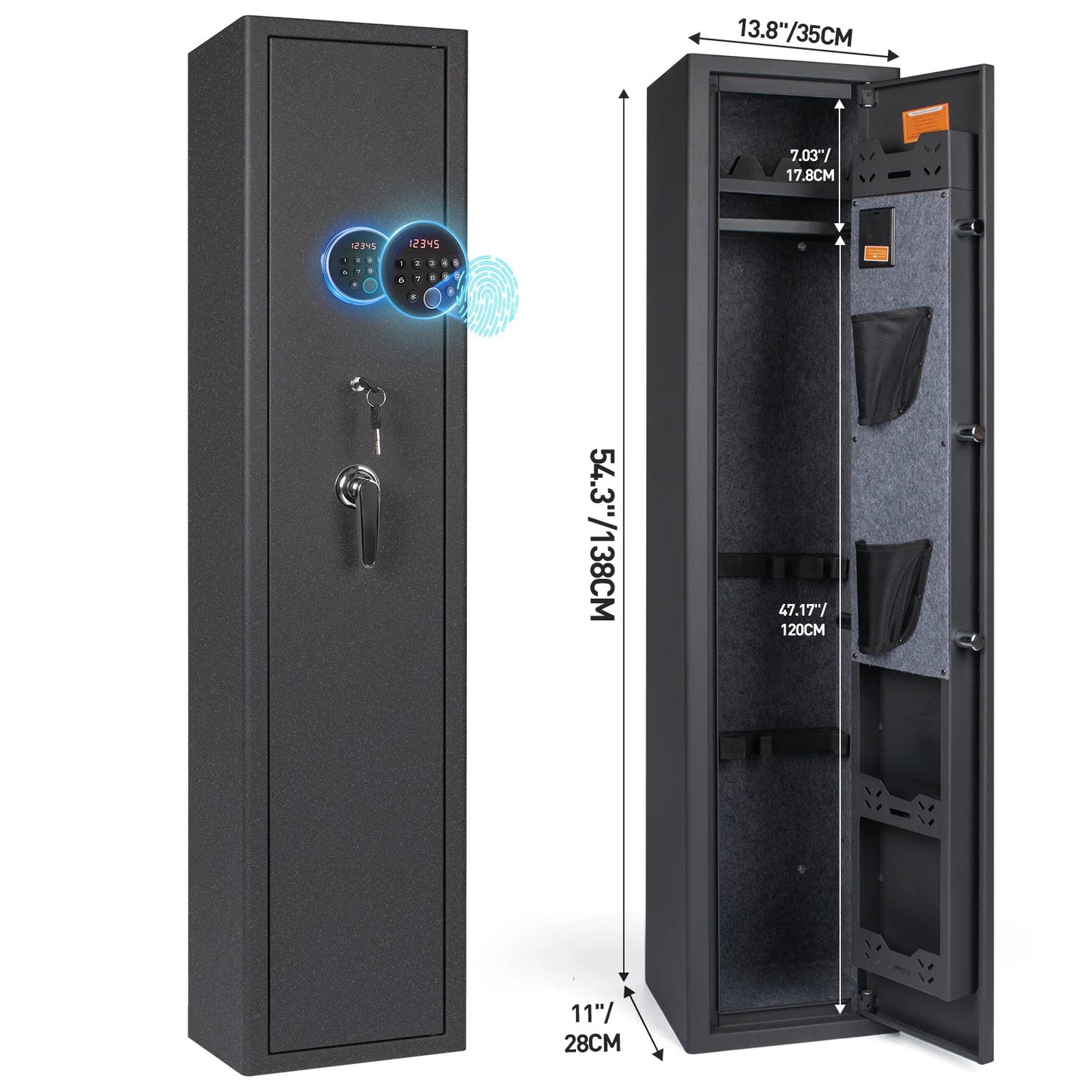 Mutak Biometric Gun Safe for Home Rifles and Pistols Locker