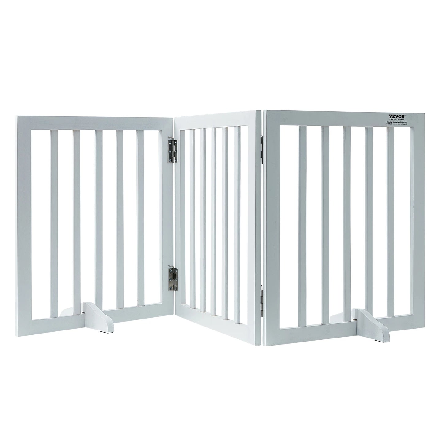 SucceBuy Free Standing Dog Gate 3 Panel Foldable Barrier