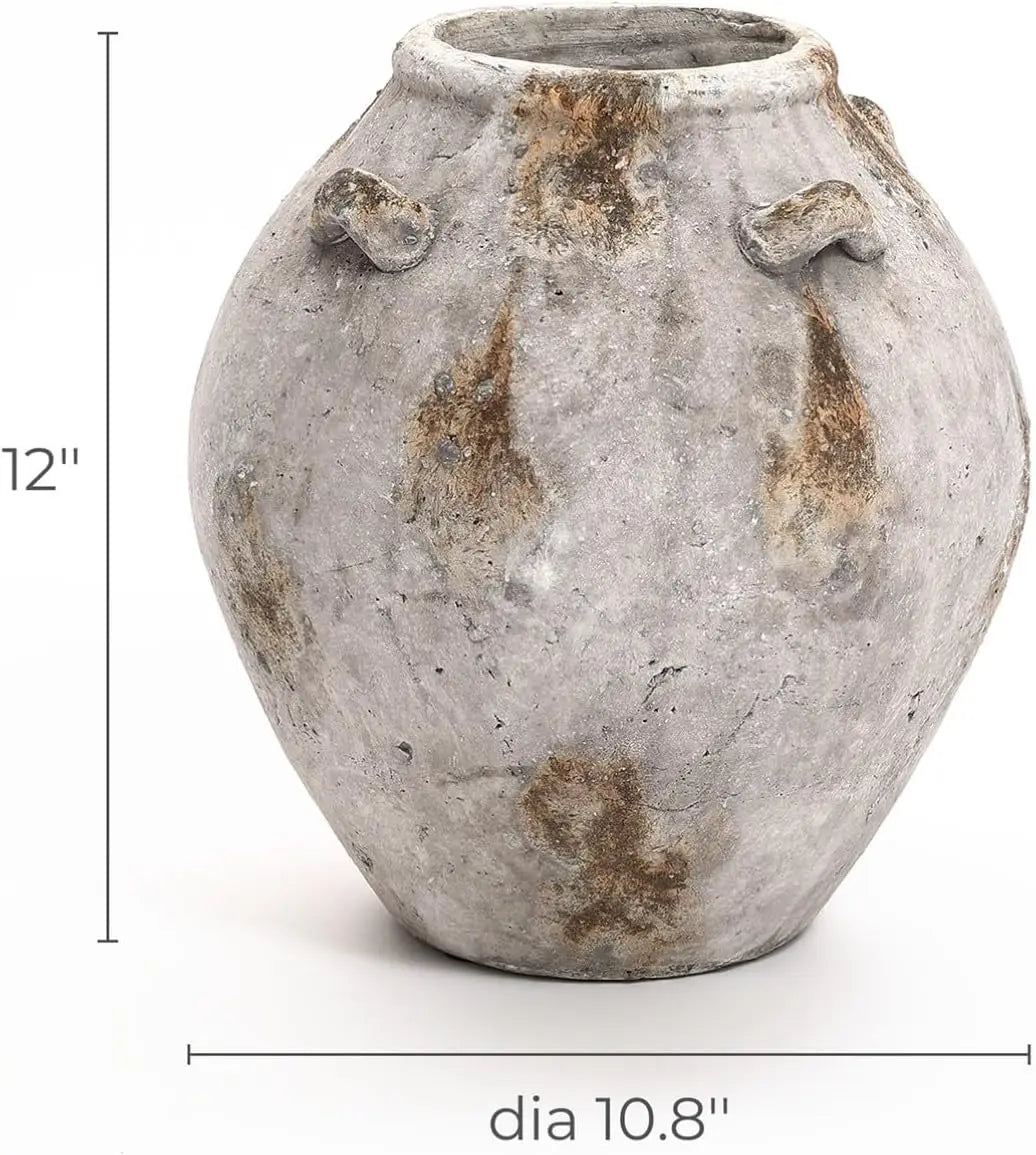 Hign-concerned Ceramic Flower Vase Terracotta Jug Handles