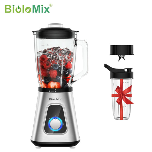 BioloMix 1300W Blender With Glass Jar For Smoothies Daily