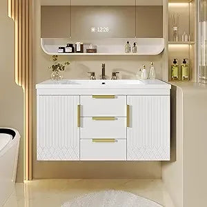 RBXC Wall Mounted Bathroom Vanity With Sink And Storage